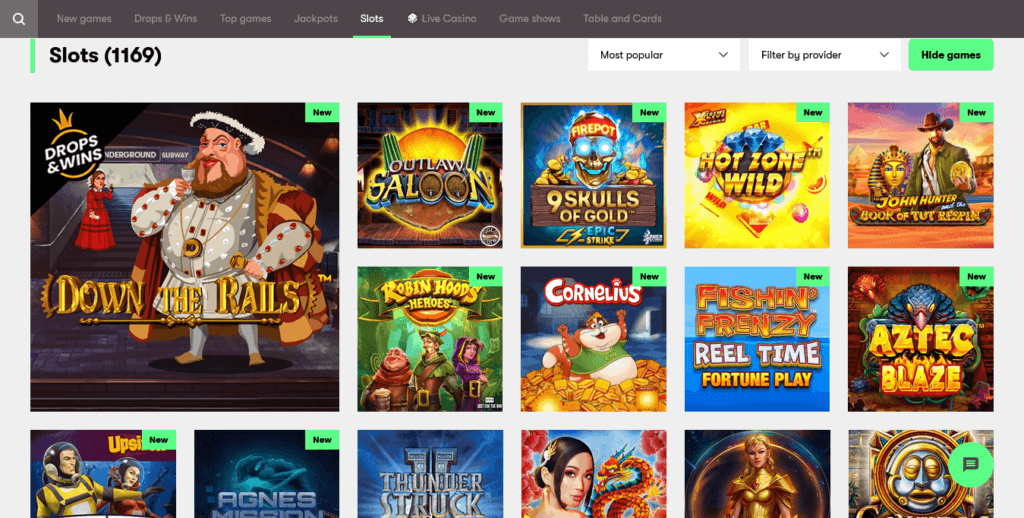 Juegos en el casino 10Bet