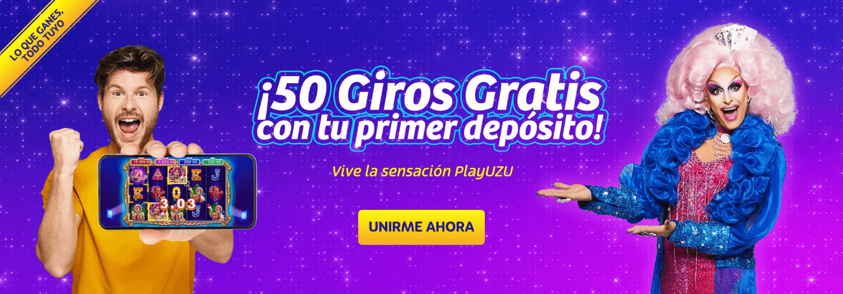 50 Giros Gratis en PlayUZU México