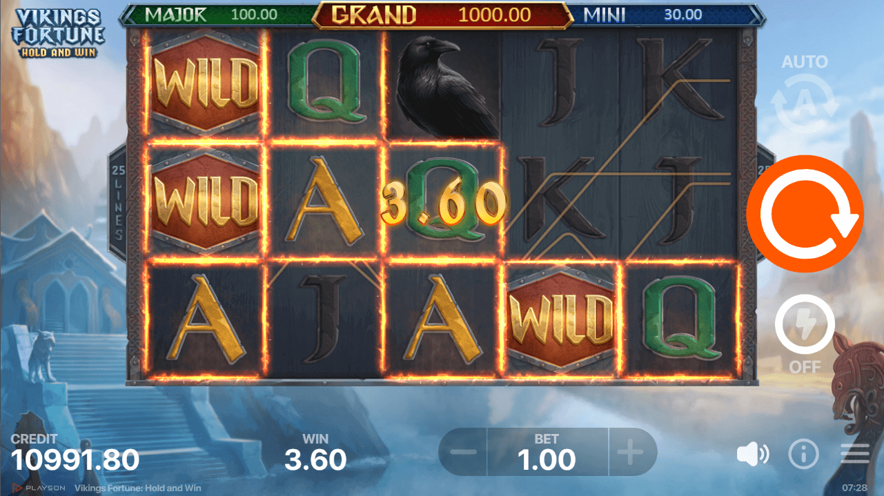 8 Gráficos Vikings Fortune Hold and Win Playson
