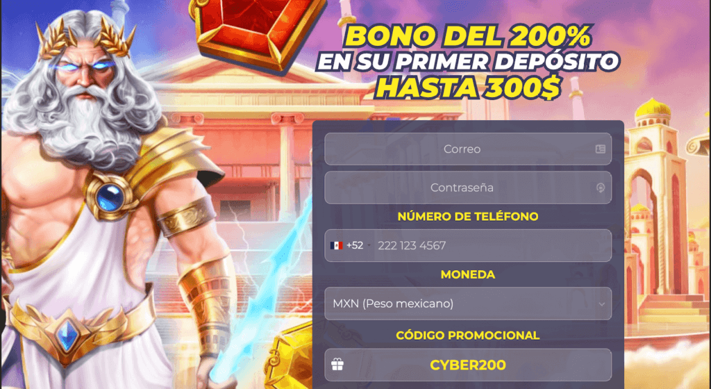 Bono de bienvenida de Cyber.bet casino online México