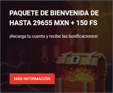 Bono de bienvenida Megapari casino oferta México