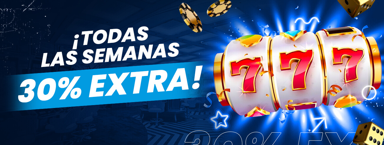 Bono 30 extra recarga semanal Apuesto.com