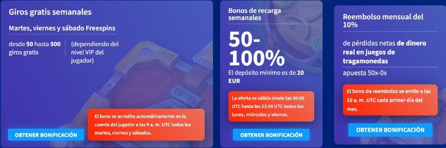 Bonos adicionales Wildblaster México