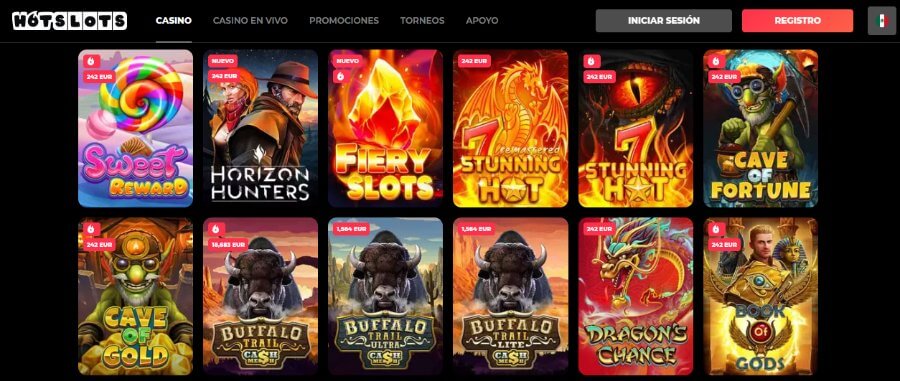 Colección de juegos en HotSlots casino México