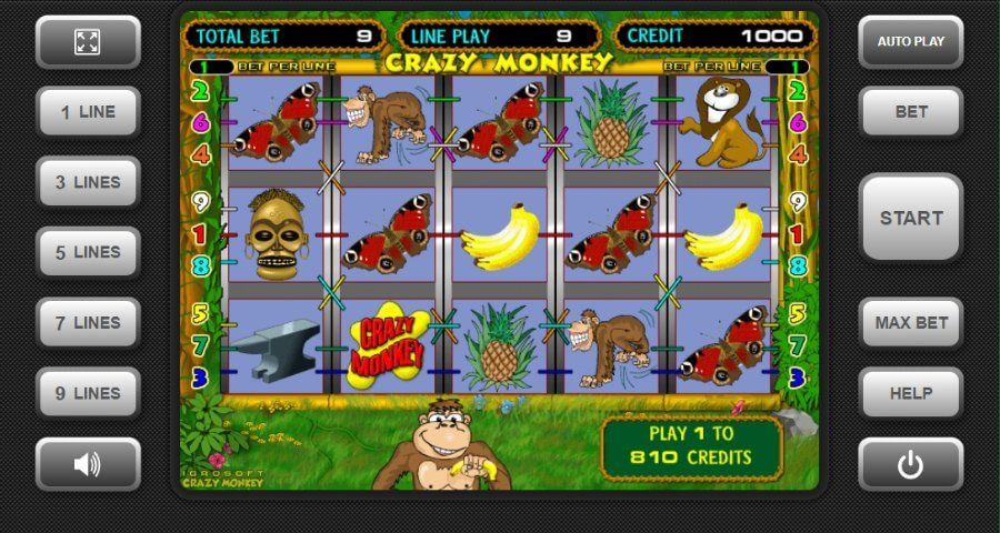 Crazy Monkey Tragamonedas Igrosoft