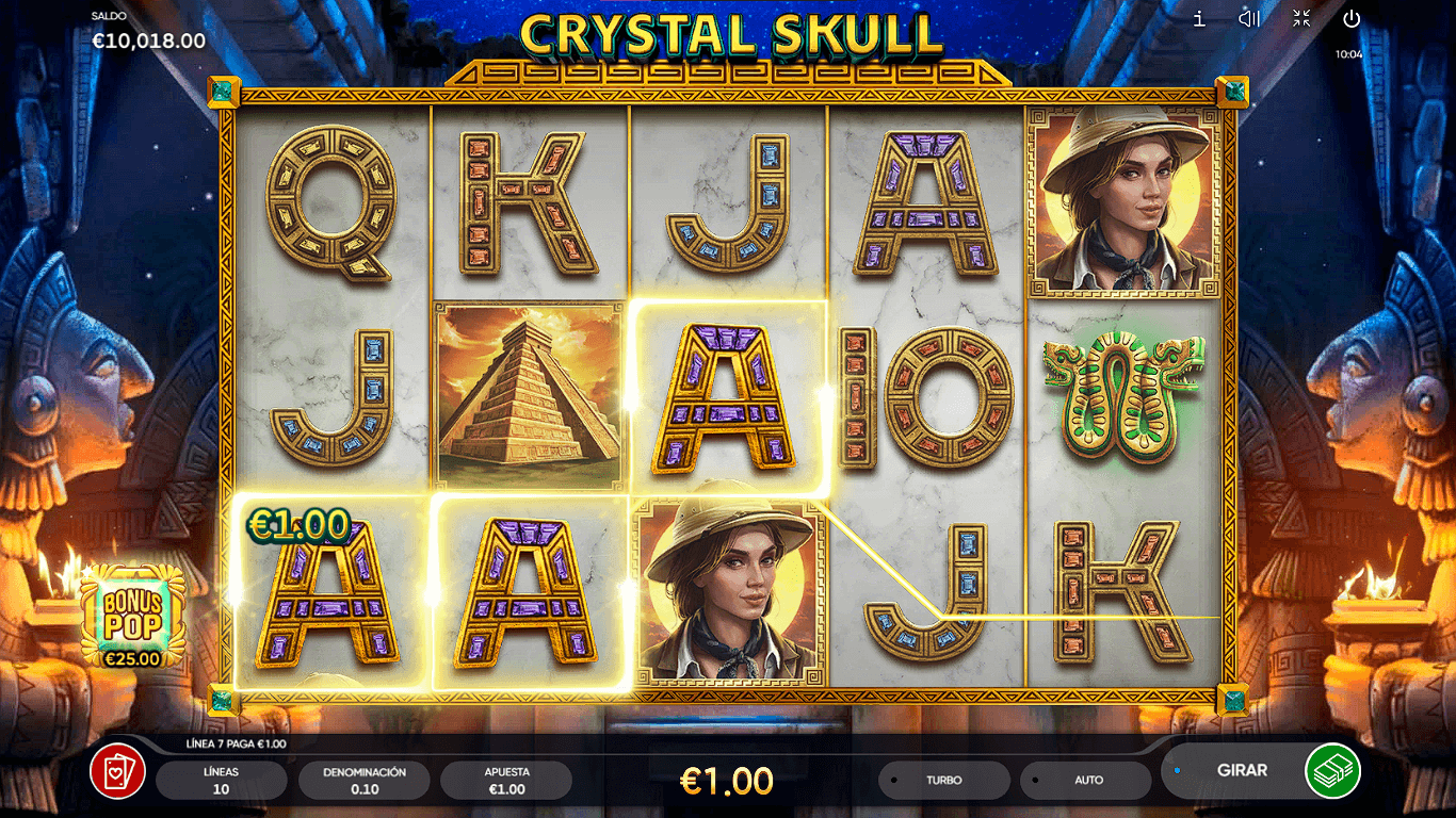 Crystal Skull Endorphina tragamonedas México gráficos