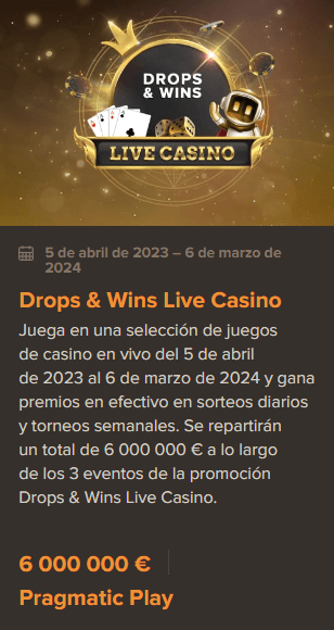 Drop & Wins Live Casino Sol Casino México