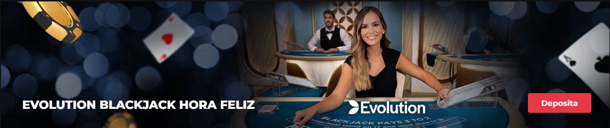 Evolution blackjack hora feliz en Winpot MX