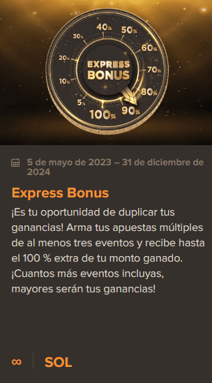 Express bonus Sol Casino México