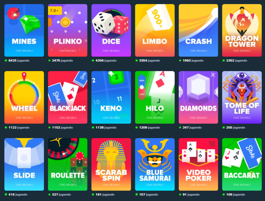 Juegos originales Stake Casino México