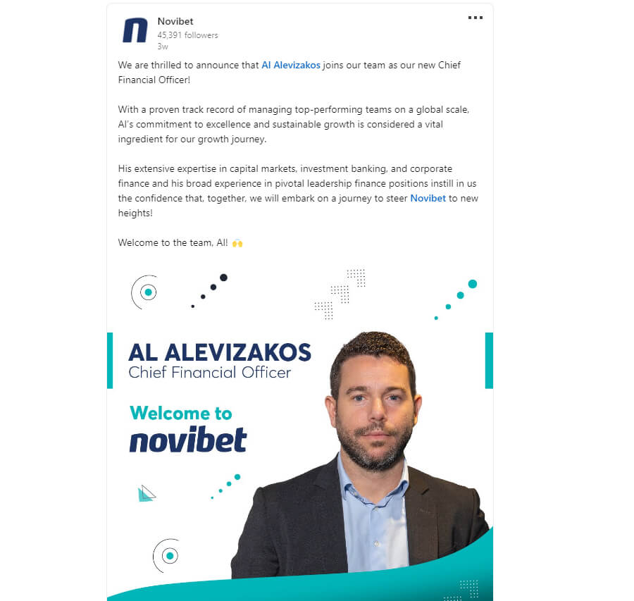 Nuevo director financiero Novibet México