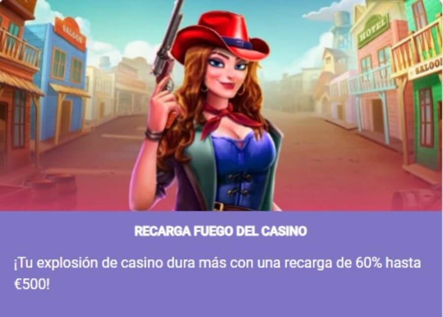 Recarga fuego del casino Lucys Casino México