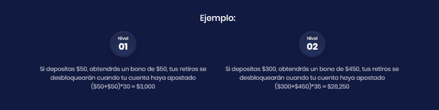 Requisito de apuesta ejemplo bonos de bienvenida Flush Casino México