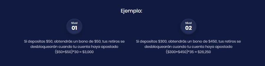 Requisito de apuesta ejemplo bonos de bienvenida Flush Casino México