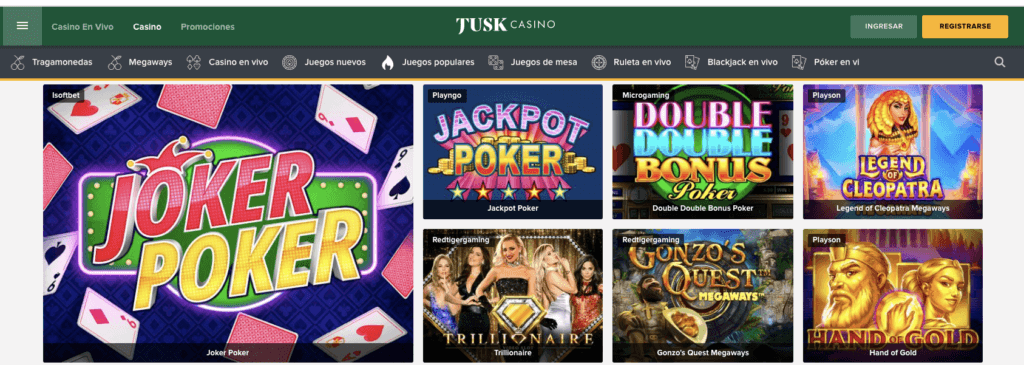 Juegos de Tusk de casino online México