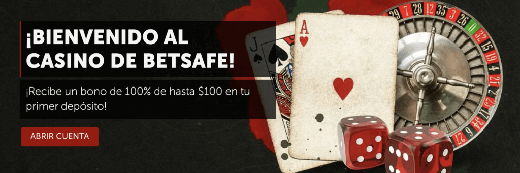 Bono de bienvenida de Betsafe casino online México