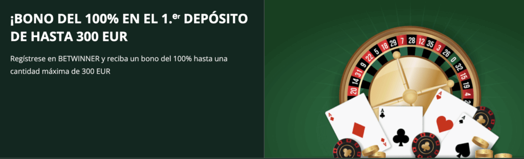 Bono de bienvenida de Betwinner casino online México