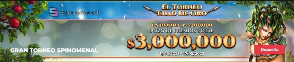 Torneo Edad de Oro de Spinomenal en Winpot MX