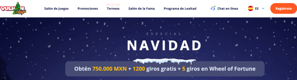 Ofertas de Navidad de Vulkan VegasU 2022