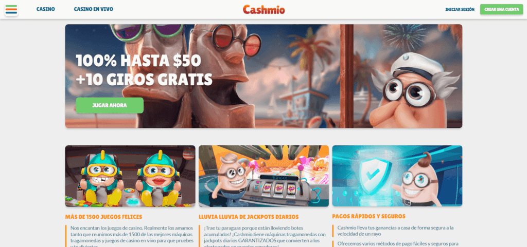 Registro de Cashmio casino online México