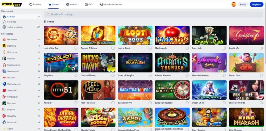 Juegos de Cyber.bet casino online México