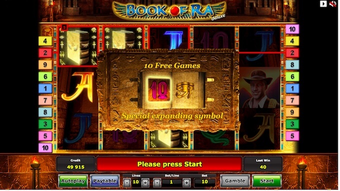 giros gratis con book of ra slot