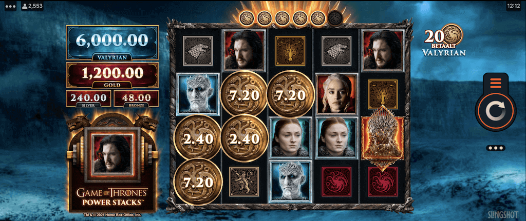 Game of Thrones Power Stacks tragamonedas hold and win