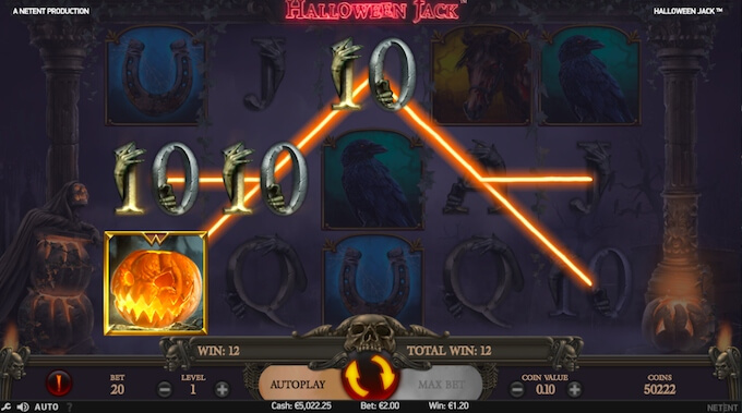 Juega con Halloween Jack la tragamoneda por NetEnt Juego de Tragamoneda Halloween Jack