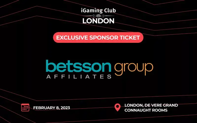 Betsson Group Affiliates será patrocinador del evento iGaming Club London 2023