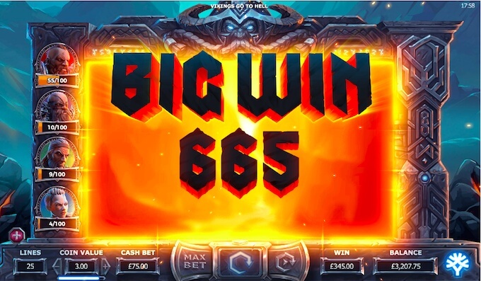 Los vikingos van al infierno slot conjackpot gigante.