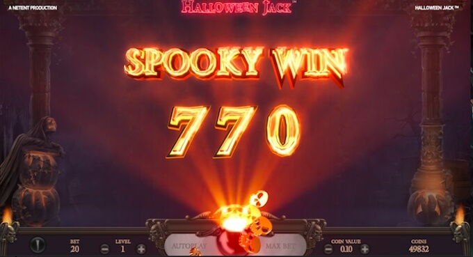 Gana el super Jackpot de Hallowen Jack con NetEnt Jackpot de Halloween Jack Tragamoneda