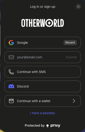 registro otherworld casino