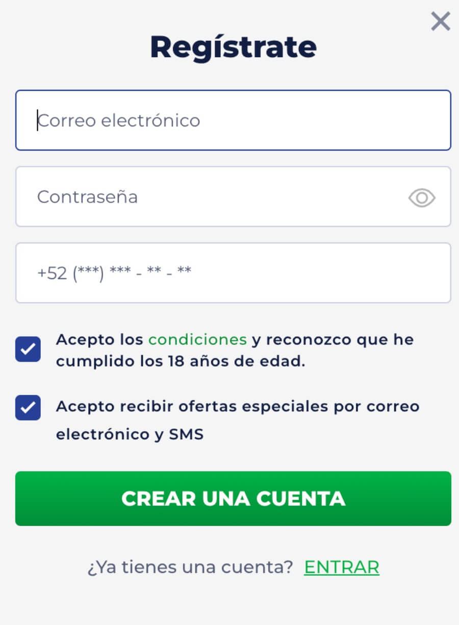 Cómo registrarse en Crasher casino