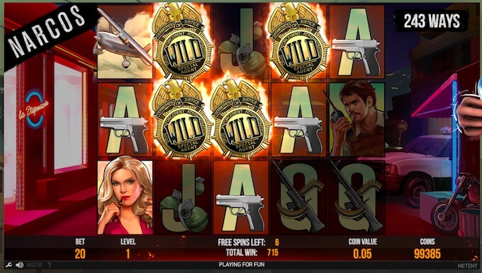 simbolo wild de juego de narcos